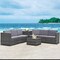 Costway 8 PCS Wicker Sofa Rattan Furniture Set Patio Furniture w/ Storage Table White\ Black\Turquoise\Red